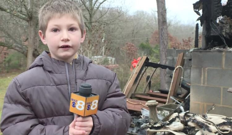 7 year old boy named Eli Rescues baby Sister from a Burning House