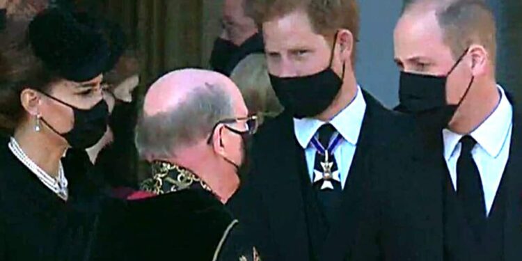 Prince William asked to not walk beside Harry at Philip’s funeral
