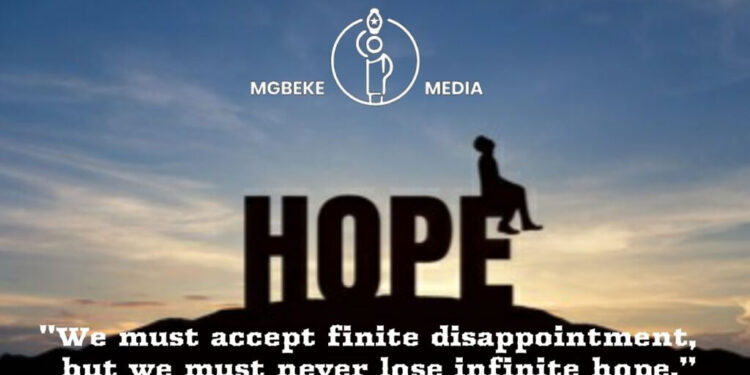 We Must Accept Finite Disappointment, But We Must Never Lose Finite Hope