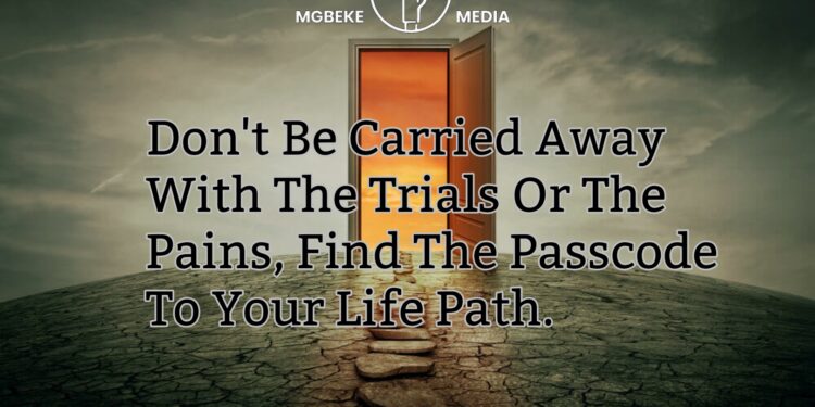 Don’t Be Carried Away With The Trials Or The Pains, Find The Passcode To Your Life Path