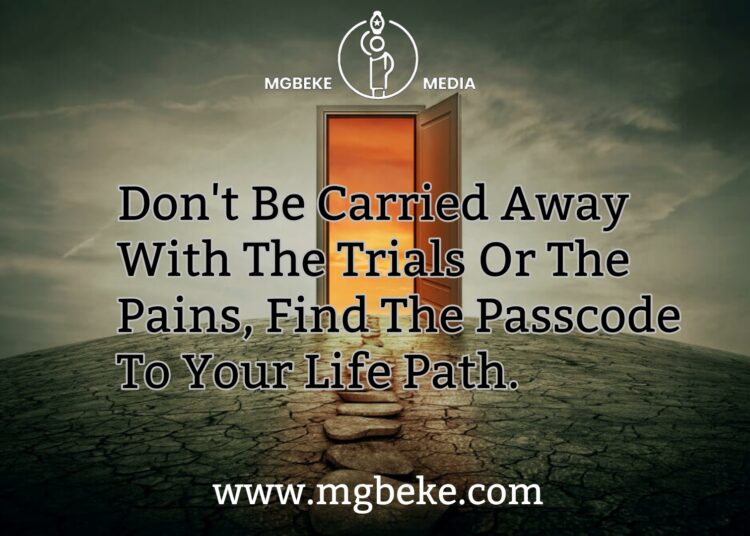 Don’t Be Carried Away With The Trials Or The Pains, Find The Passcode To Your Life Path