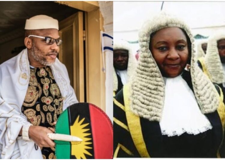 BREAKING: Justice Binta Nyako Of The Federal High Court, Abuja Dismisses Fresh Bail Application For Nnamdi Kanu
